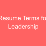 Resume Terms for Leadership